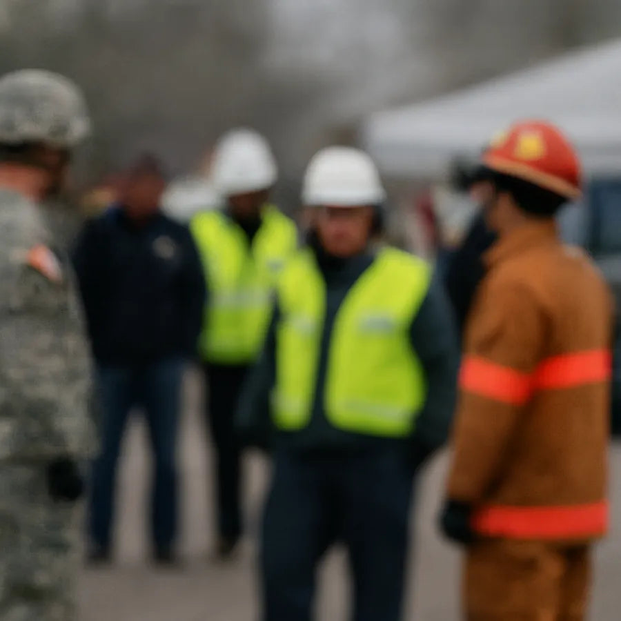 First responders at a drill