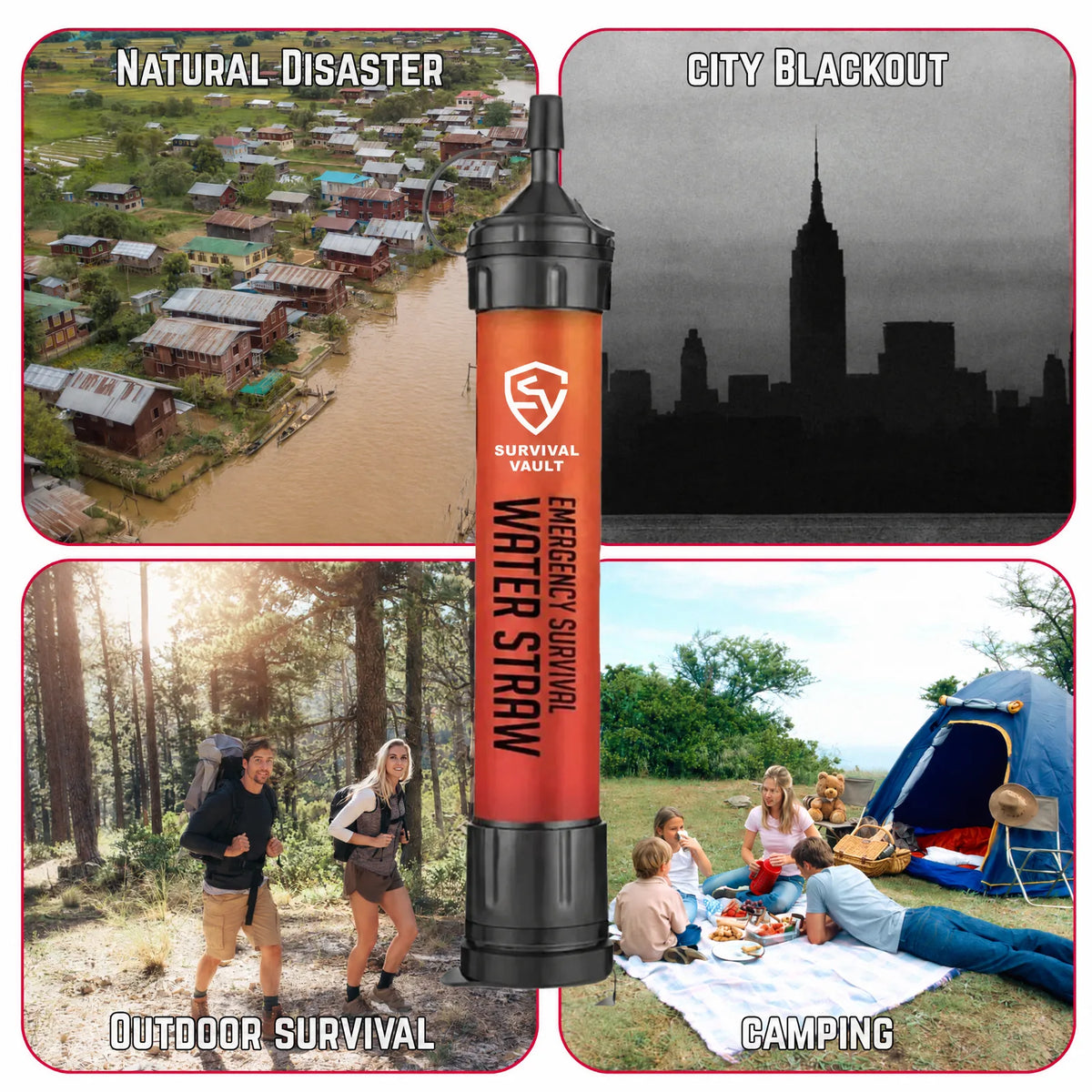 Survival Vault Emergency Water Filter Straw