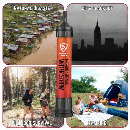 Survival Vault Emergency Water Filter Straw