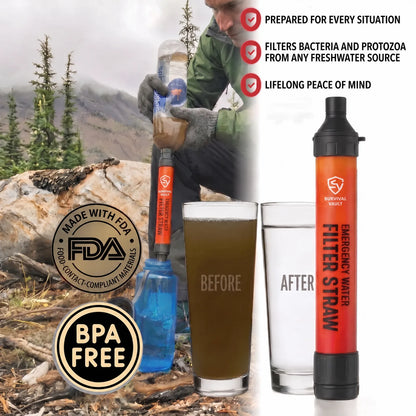 Survival Vault Emergency Water Filter Straw